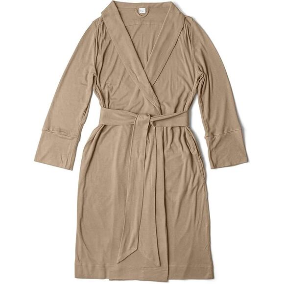 goumi Bamboo Organic Cotton Womens Robe Sandstone NWT XS-S - Picture 1 of 2
